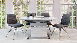 Стіл обідній розкладний Houston Light Grey Gloss (Х'юстон) DT-9123-1 Evrodim, колір сірий, фото 1