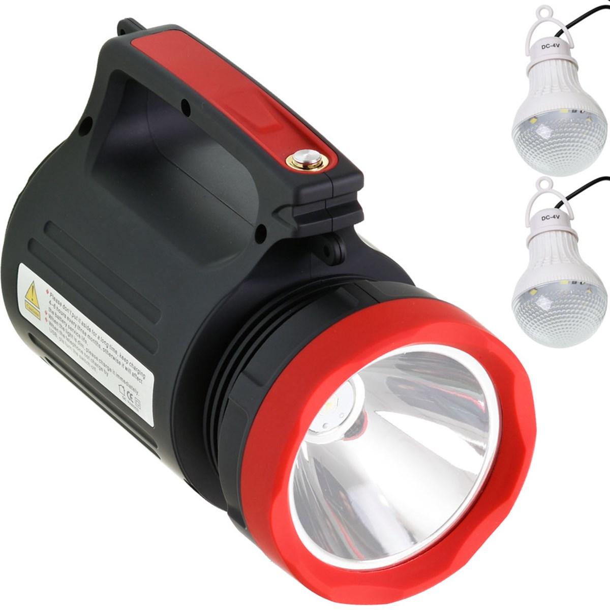 Портативна система освітлення Powerdex PD-6400 Ліхтар + 2 LED лампи + сонячна панель 5500 mAh (3_02435), фото 1