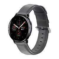 Ремешок BeWatch кожаный 20мм для Samsung Active| Active 2 | Galaxy watch 42mm Серый L (1220104.L) MS