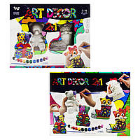 Набор для творчества Art Decor 2 в 1 Мишка и Котик рус Dankotoys (ARTD-02-01)