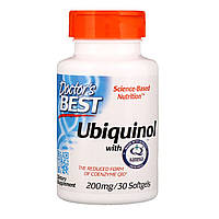 Убихинол Doctor's Best Ubiquinol with Kaneka 200 мг 30 желатиновых капсул (DRB00274) MS