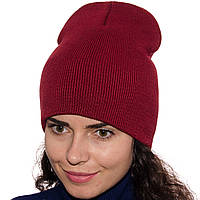 Стильная женская шапка лопата молодежная осень зима Бордо