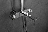 Душова система з термостатом FAOP A2409-40, вилив - перемикач на лійку, 3-режими, хром, фото 4