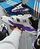 Чоловічі кросівки Adidas Niteball White Black Violet Адідас Найтбол шкіра чорно-фіолетові демісезонні, фото 8
