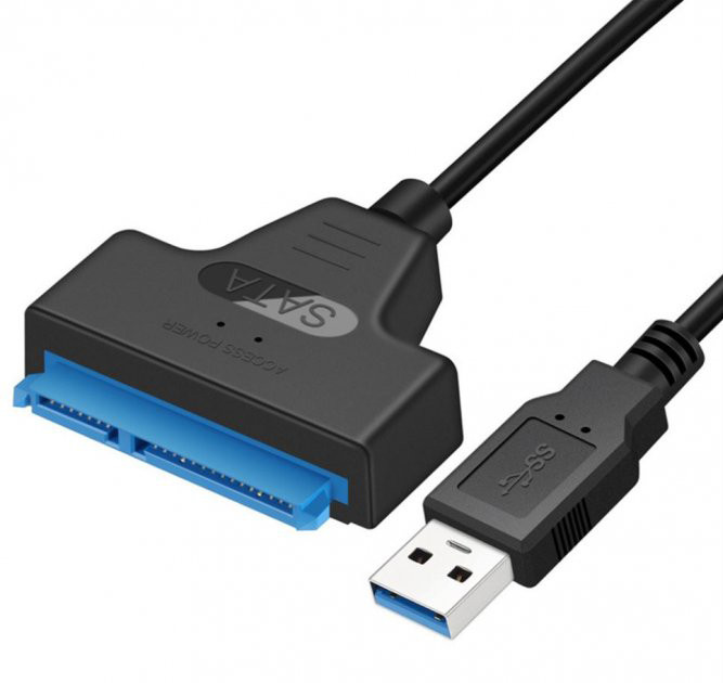 Кабель-перехідник SATA - USB для жорсткого диска 2.5/3.5 для підключення SSD/HDD диска до порту ЮСБ (77006726)