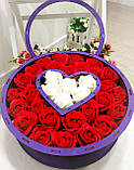 Подарунковий набір з квітами - Ферреро Троянди - Подарунковий набір солодощів для дівчини, жінки, Сюрприз Бокс, фото 3