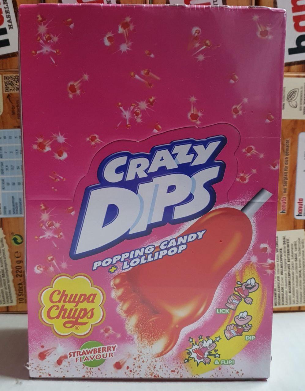 Льодяники на палочці Chupa Chups Crazy Dips Strawberry 14 г.