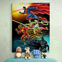 Репродукція картини Інтер'єрна картина на полотні Супергерої HolstPrint RK0399 розмір 60 x 90 см
