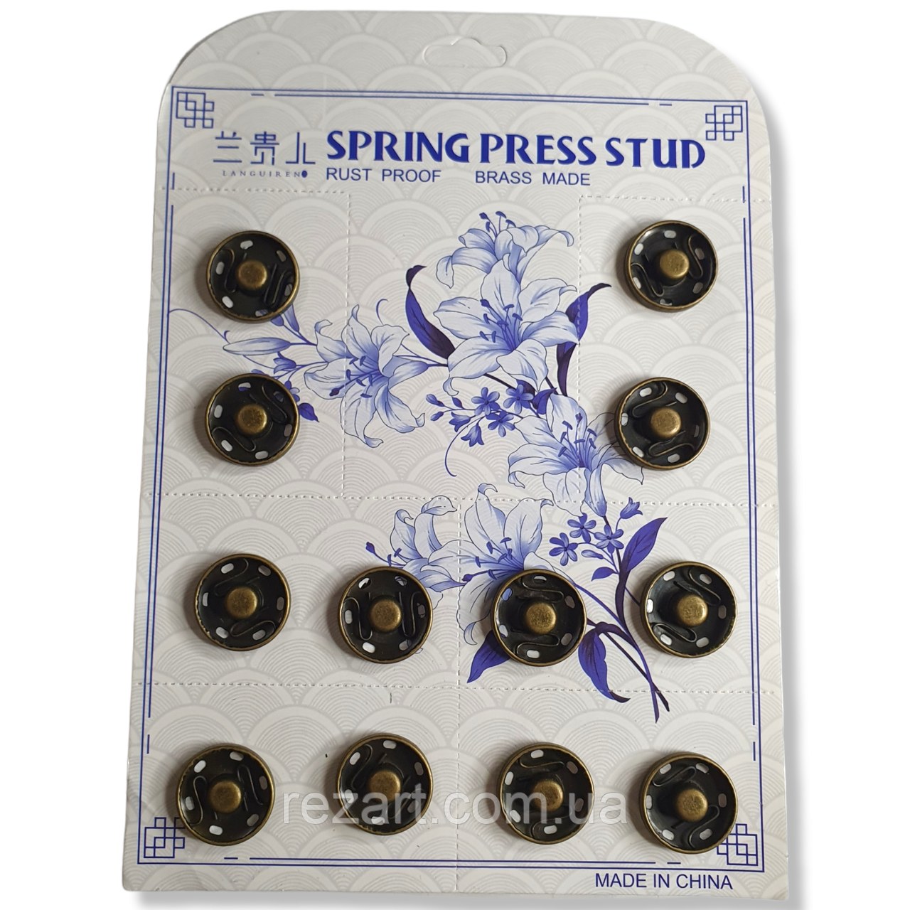 Кнопка пришивна металева антик 19 мм (12 шт. паковання) Туреччина