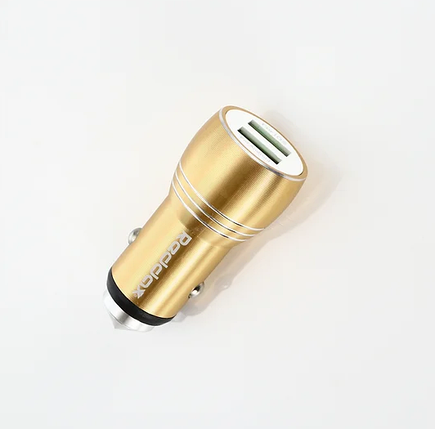 Автомобільний зарядний пристрій RedDax RDX-106 2.4A 2 Usb Gold, фото 1