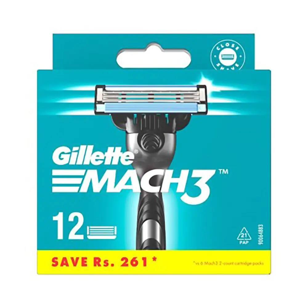 Змінні касети для гоління Gillette Mach3 12 шт, фото 1
