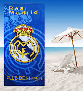 Стильний пляжний рушник "Реал Мадрид" 140х70 см