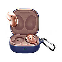 Силіконовий чохол для Samsung Galaxy Buds Pro (SM-R190) | чохол + какрабін | синій