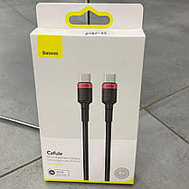 Кабель Baseus Cafule Cable Type-C to Type-C 100W 20V 5A, Quick Charge 3.0, Power Delivery 2.0 (CATKLF-AL91), фото 3