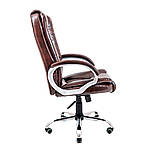 Офісне крісло комп'ютерне Richman Каліфорнія хром чорний кожзам для керівника, фото 4