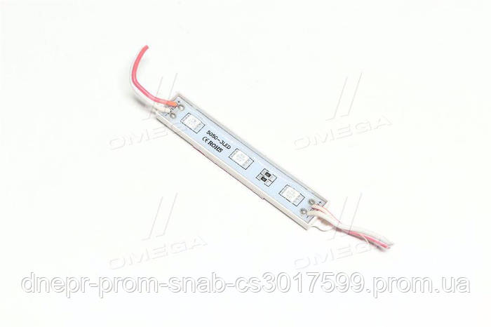 Діодний модуль 12V 3 SMD (5050) 0,72w колір світіння червоний (75mm ...
