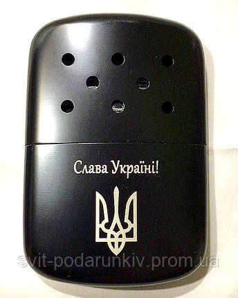 Каталітична грілка ZIPPO чорна з Тризубом Слава Україні! 40368 UA-02, фото 2