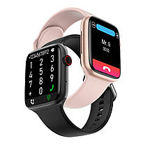 Розумний смарт-годинник Watch SMART I7 PRO MAX з голосовим викликом трекер пульсометр оксиметр рожевий, фото 3