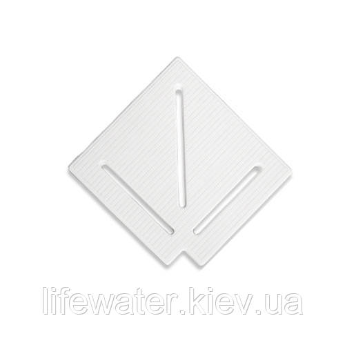 Кутовий елемент Aquaviva KK-15-1 Classic для переливної решітки 90° 145/25 мм (білий)