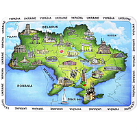 Пазлы "Карта Украины" 20*30 см МДФ
