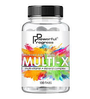 Мультивітаміни Комплекс вітамінів і мінералів Вітаміни Multi-X Powerful Progress 100 таблеток