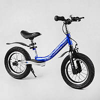Велобег для детей с ручным тормозом 12"Corso Alpha Sport 17440 со стальной рамой и надувными колесами