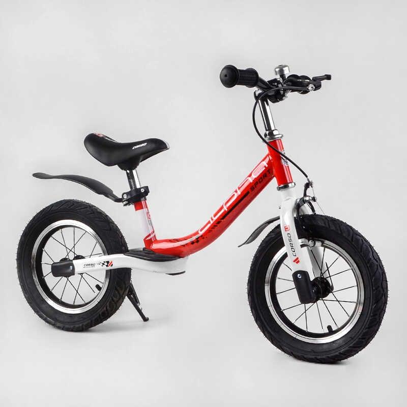 Біговел для дітей із ручним гальмом Corso Alpha Sport 24009 з надувними 12 дюймами колесами, дитячий велобіг