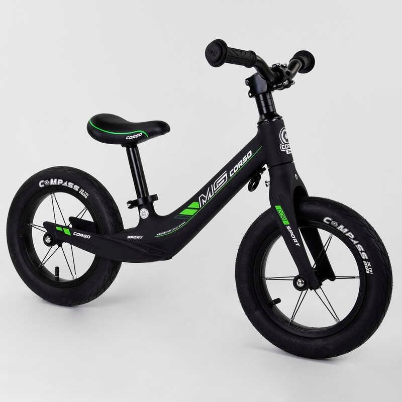 Велобіг дитячий 12"Corso 55960 з надувними колесами, магнієвою рамою й алюмінієвим виносом керма, фото 1