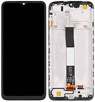 Дисплей Xiaomi Redmi 10A (2022) с тачскрином и рамкой, оригинал 100% Service Pack, Black