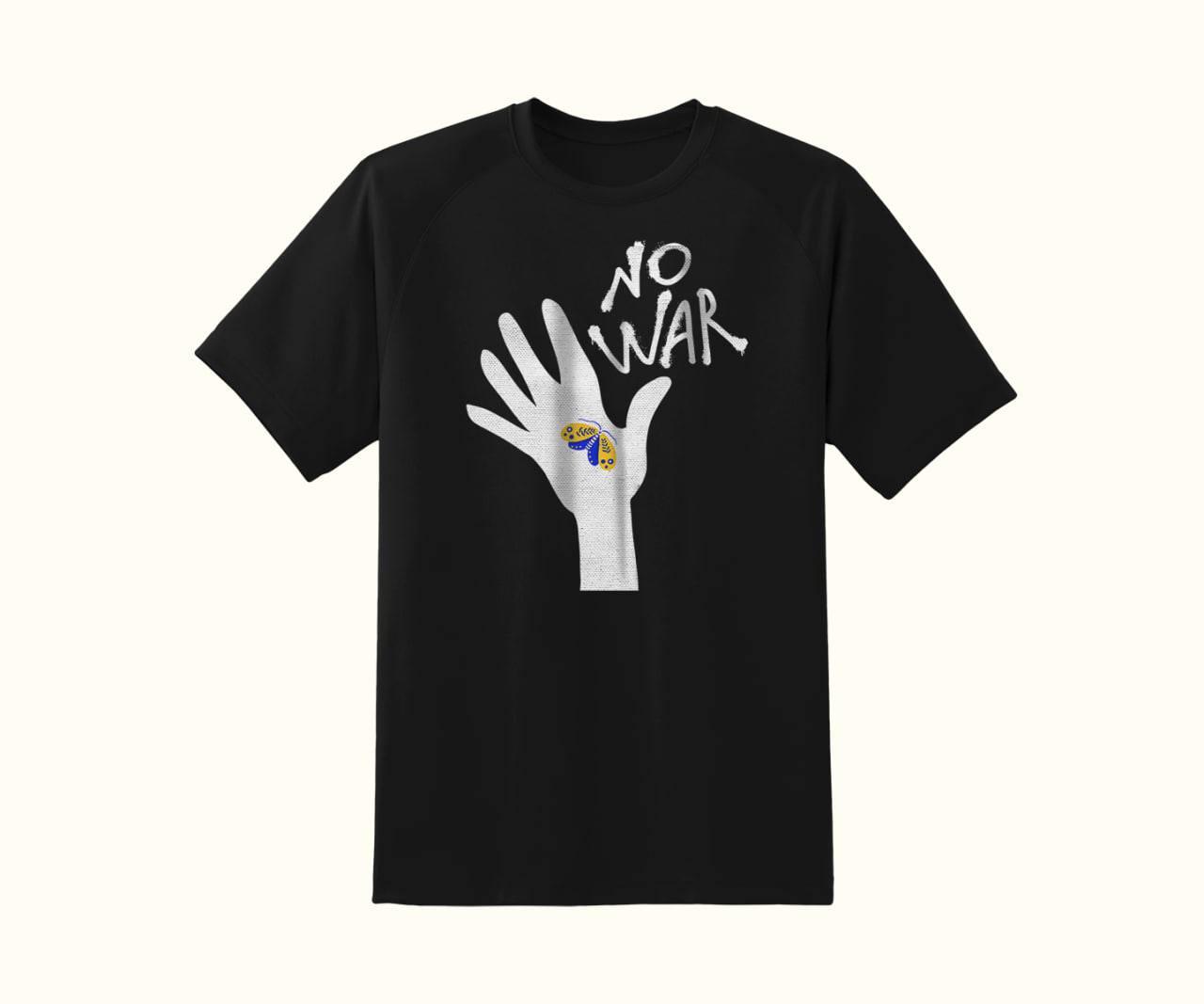 Футболка дитяча чорна NO WAR - рука