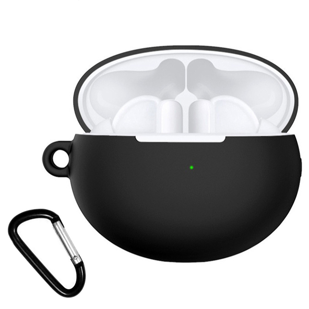 Силіконовий чохол для навушників Huawei Freebuds 5i | чохол + какрабін | чорний