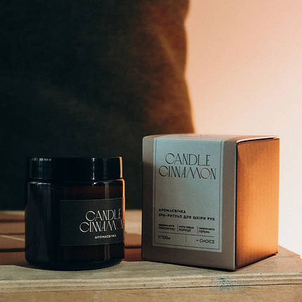 Натуральна аромасвіча CANDLE CINNAMON SPA-догляд для шкіри рук White Mandarin 100мл, фото 3