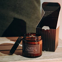 Натуральна аромасвіча CANDLE CINNAMON SPA-догляд для шкіри рук White Mandarin 100мл, фото 2