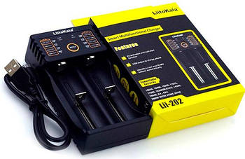 Lii-202 LiitoKala, зарядний пристрій на 2 канала для AA, AAA, 18650, 26650, 21700 Li-ion, LiFePo4, Ni-Mh