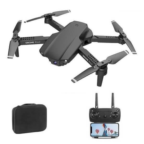 Квадрокоптер E99 Pro2 Black складаний FPV безпілотник з можливістю керування через смартфон та ДУ
