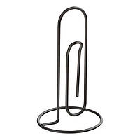 Тримач для паперів Buromax Скрепка 150 x 80 мм чорний (BM.6281-01)