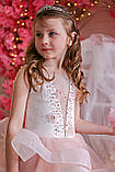 Дитяча сукня молочно-рожева на зріст 128 см, фото 3