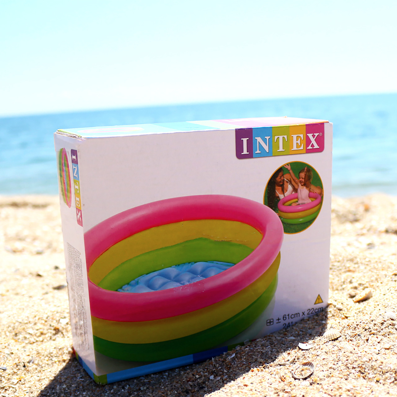 Басейн дитячий Intex 57107 Веселка 61х22см, 33л, від 1 до 3р., фото 1