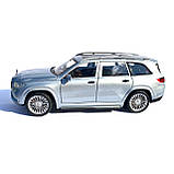 Іграшкова машинка металева Mercedes-Bens Maybach (Мерседес-Бенц Майбах) «Автопром», срібна, батар., світ, звук, відкр.двері, від 3, фото 3