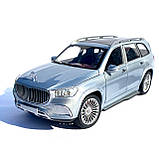 Іграшкова машинка металева Mercedes-Bens Maybach (Мерседес-Бенц Майбах) «Автопром», срібна, батар., світ, звук, відкр.двері, від 3, фото 4