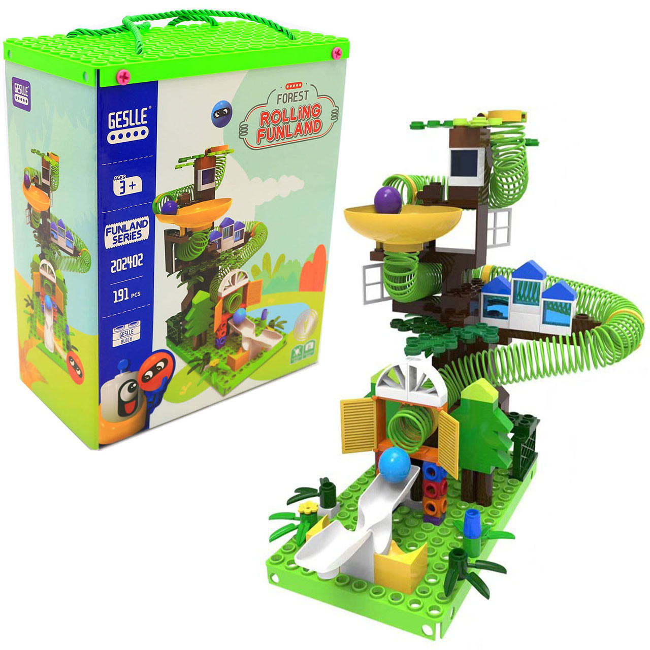 Конструктор з пружинками Rolling Funland Series Гірка, 191 деталей (202402), фото 1