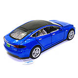Іграшкова машинка металева Tesla «АвтоСвіт» Тесла синій, світло, звук, 15*4*5 см, (AS-2829), фото 5