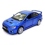 Іграшкова машинка металева «Mitsubishi Lancer Evolution» Автопром Мітсубісі, синій, 14*5*5 см, (68462), фото 2