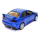 Іграшкова машинка металева «Mitsubishi Lancer Evolution» Автопром Мітсубісі, синій, 14*5*5 см, (68462), фото 3