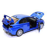 Іграшкова машинка металева «Mitsubishi Lancer Evolution» Автопром Мітсубісі, синій, 14*5*5 см, (68462), фото 4