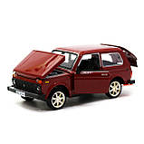 Іграшкова машинка металева ВАЗ Lada Niva «Автопром», червоний, від 3 років, 7х15х6 см, (21214), фото 5