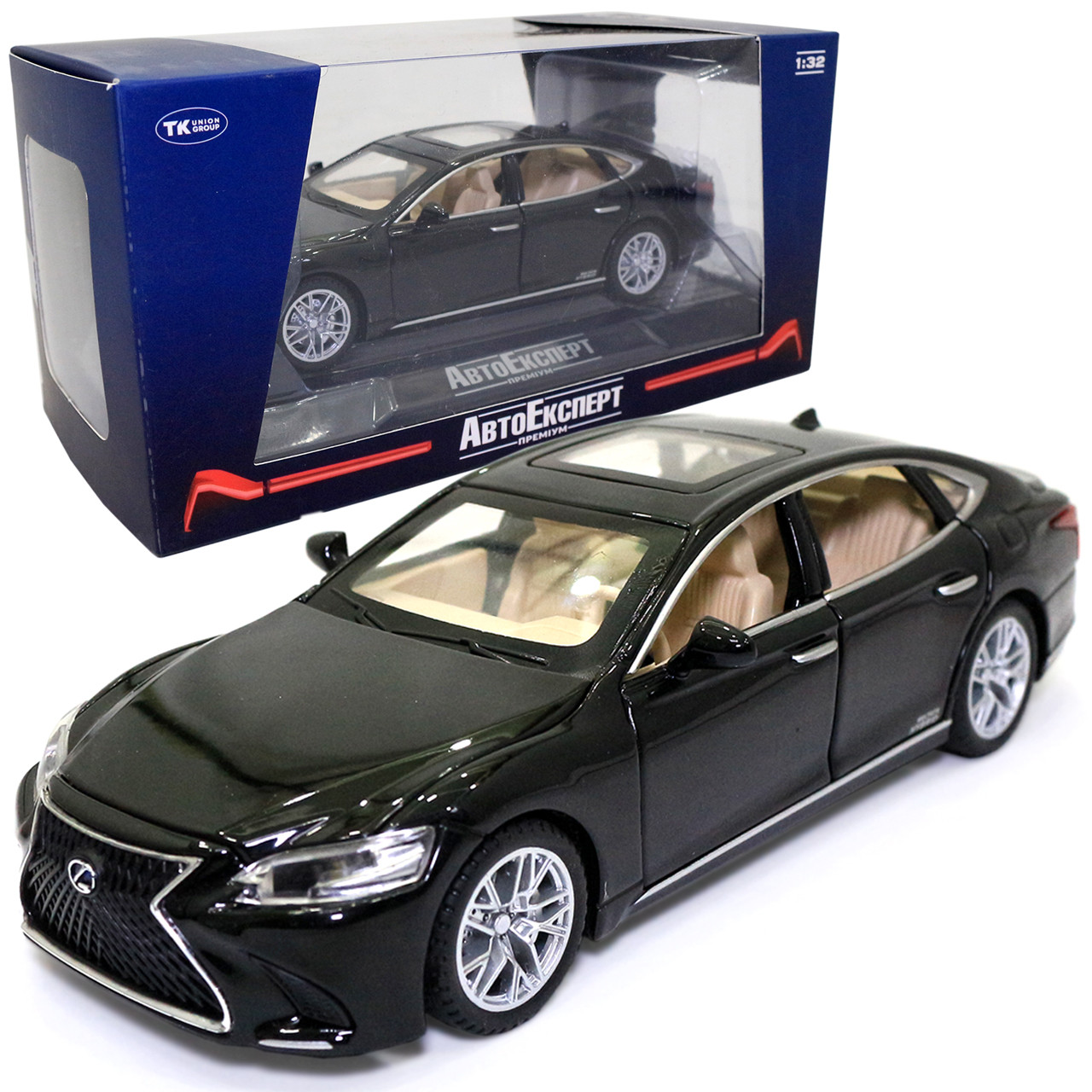 Машинка металева Lexus LS 500H AutoExpert Лексус ЛС 500 чорна світло звук 16*4*6 см (EL-1823/11709), фото 1