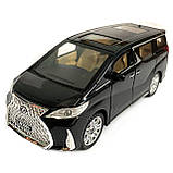Машинка металева Lexus Лексус LM300h 2019, минивен, «AutoExpert» ,чорний, інерц., звук, світ, відкр двері., 15*7*9 см (DL - 23549), фото 2