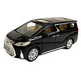 Машинка металева Lexus Лексус LM300h 2019, минивен, «AutoExpert» ,чорний, інерц., звук, світ, відкр двері., 15*7*9 см (DL - 23549), фото 7