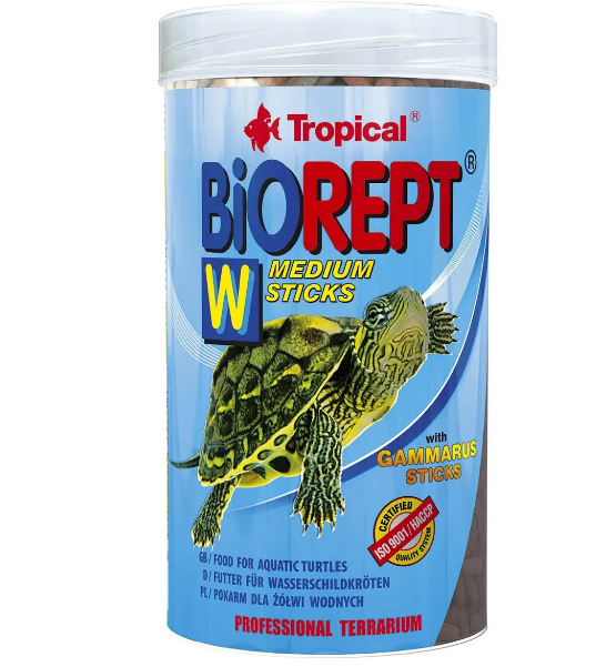 Сухой корм для водоплавающих черепах Tropical в палочках «Biorept W» 500 мл\150г - фото 1 - id-p1743837017